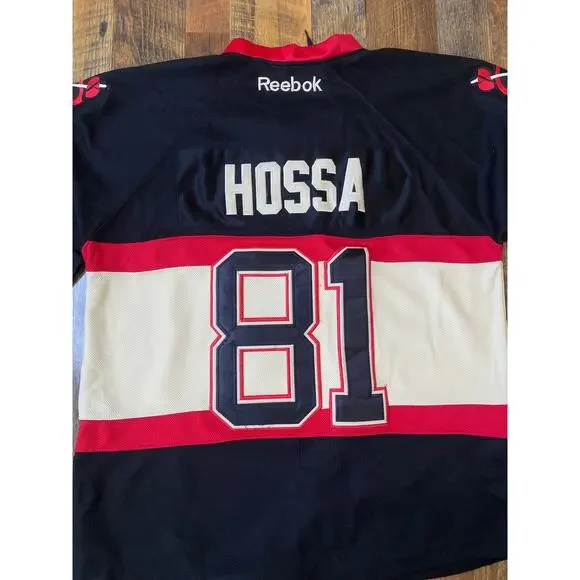Hossa Chicago Blackhawks Jersey Winter Classic 2009 Reebok Fight Strap Sz 48 CCM